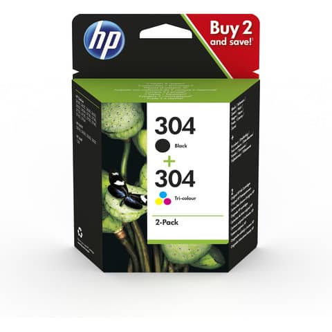 Cartuccia inkjet 304 combo 2-pack HP HP  3JB05AE